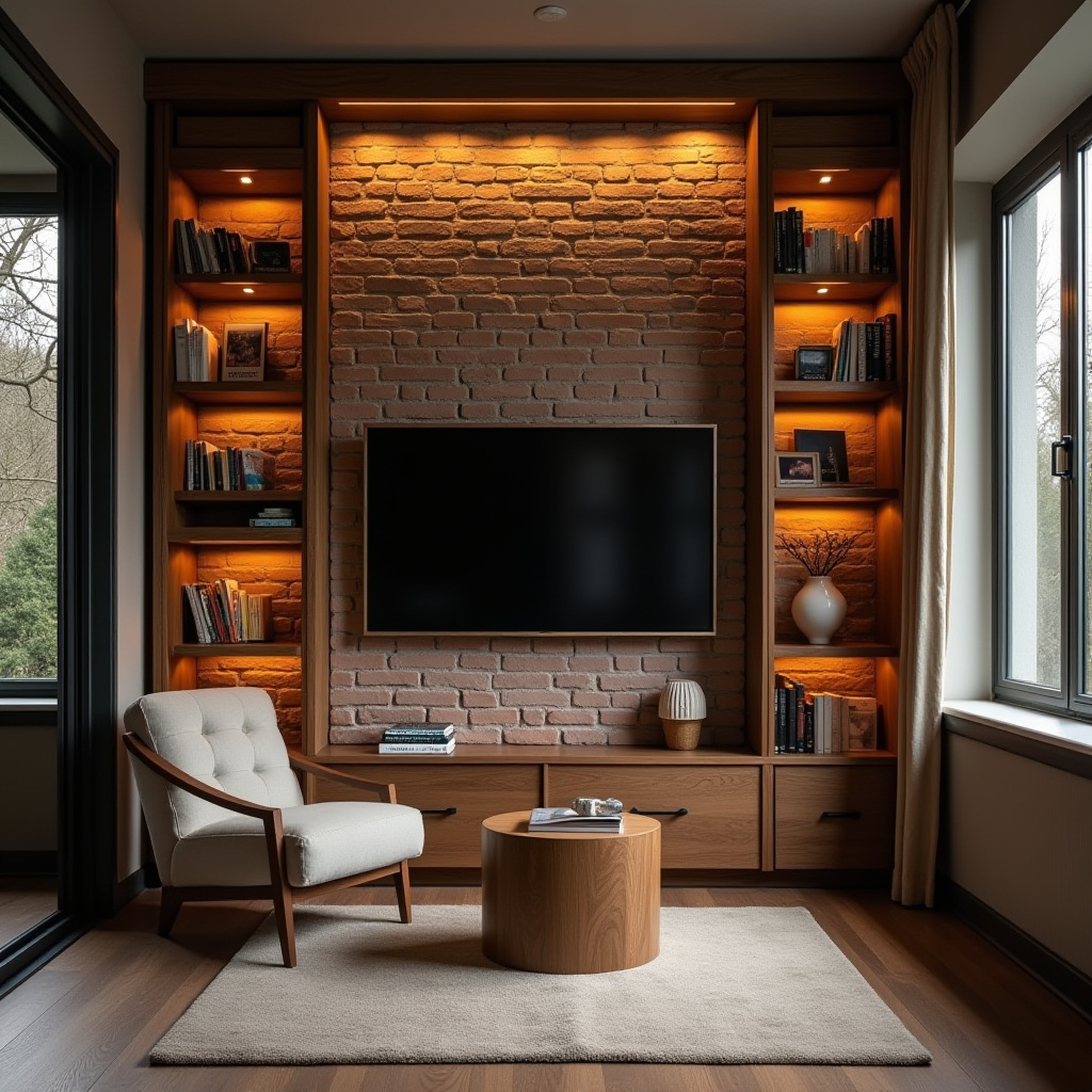 Brick Tv Wall Ideas 30