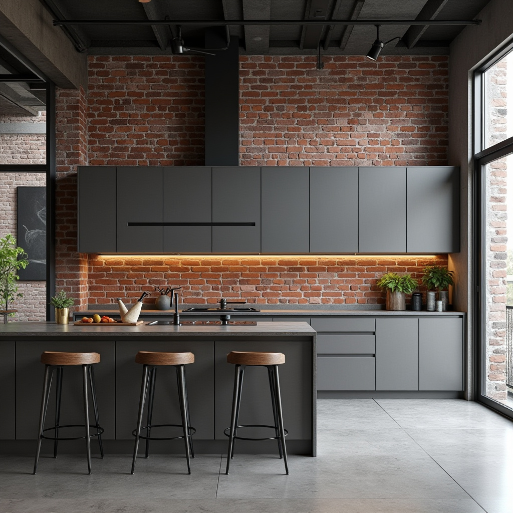 Brick Wall Kitchen Ideas 19