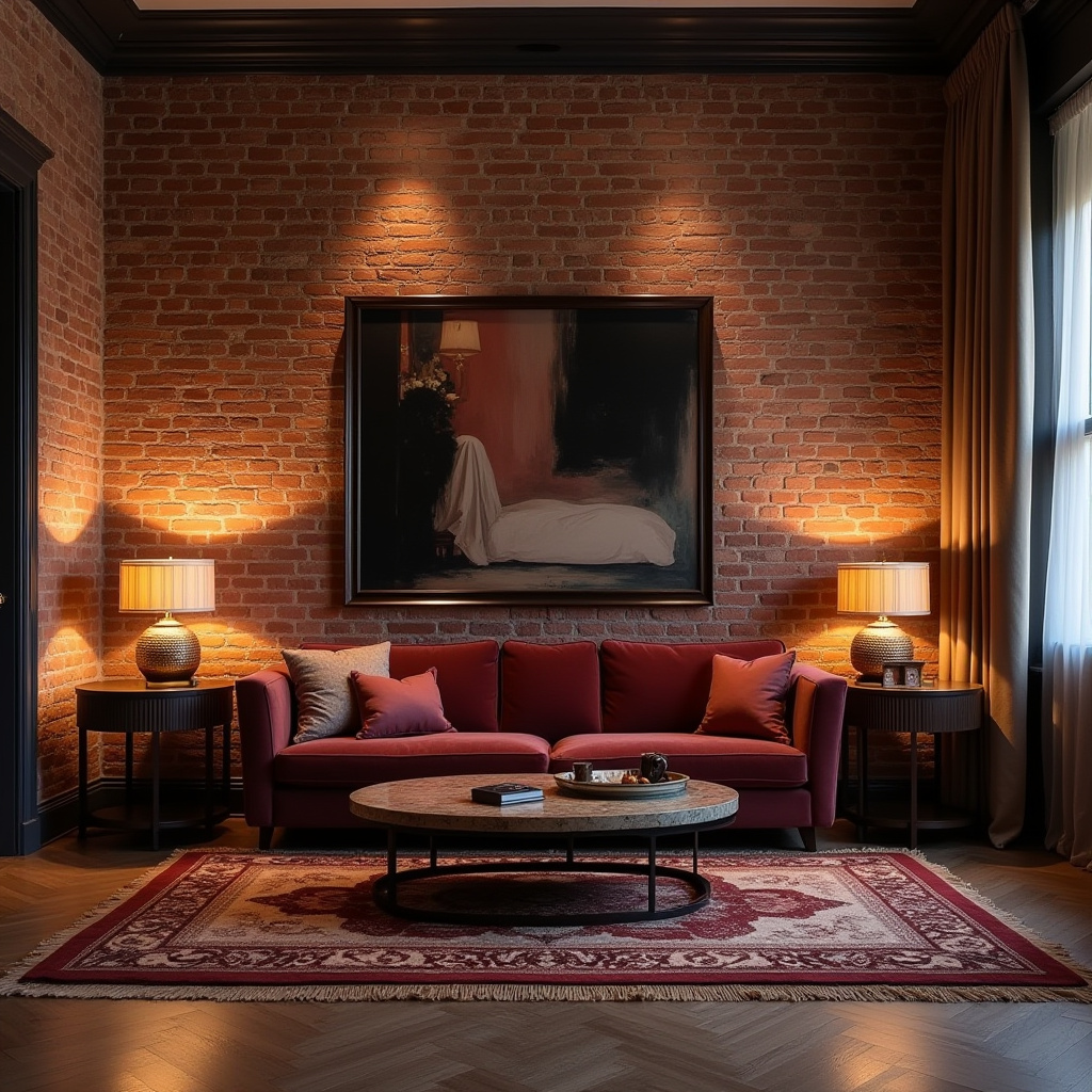 Brick Wall Living Room 12