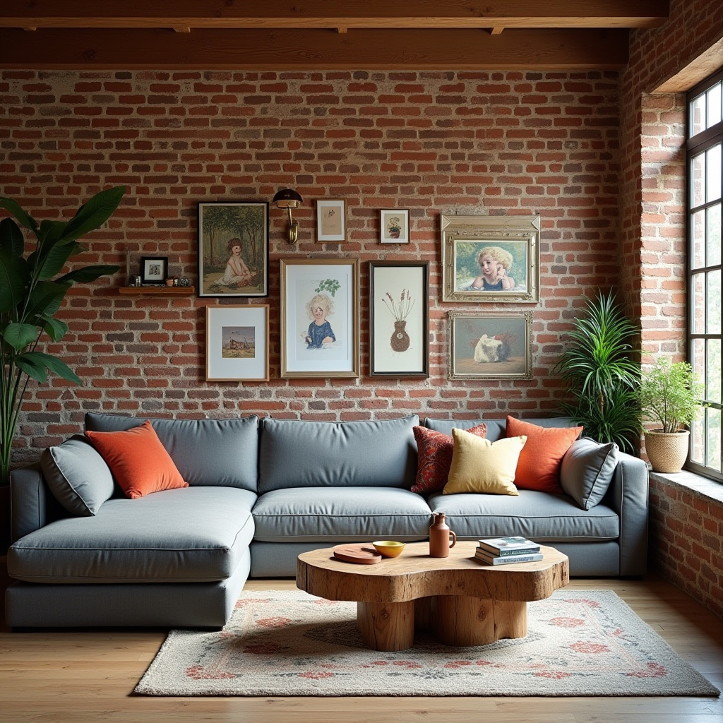 Brick Wall Living Room 13