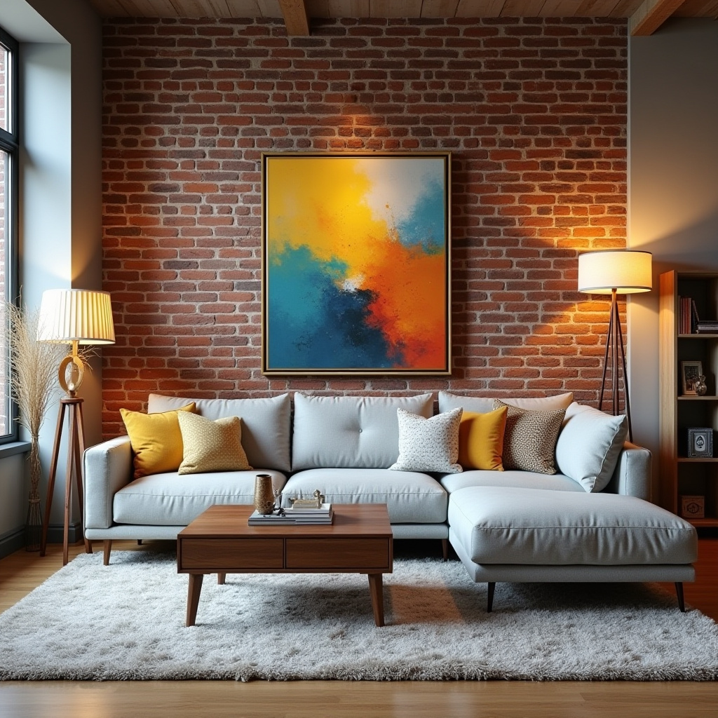 Brick Wall Living Room 14