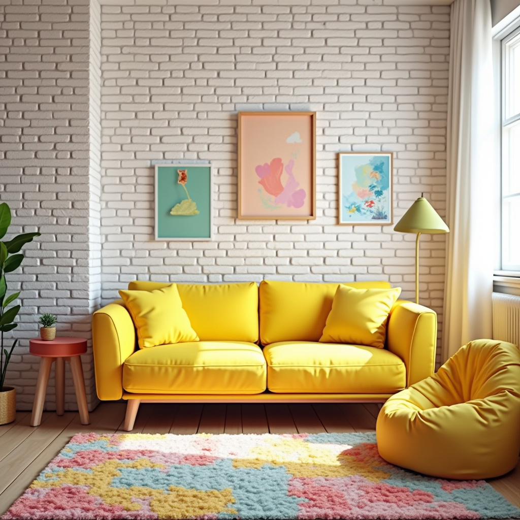 Brick Wall Living Room 16
