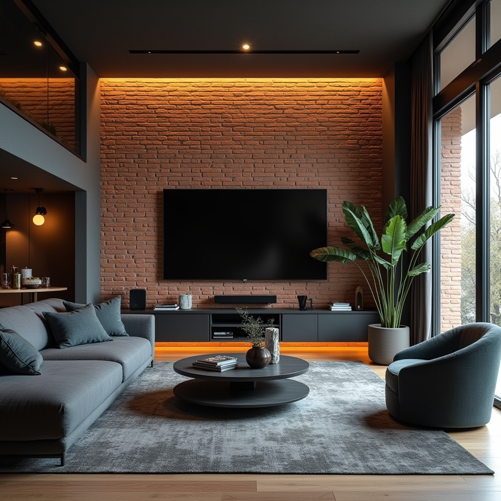 Brick Wall Living Room 21