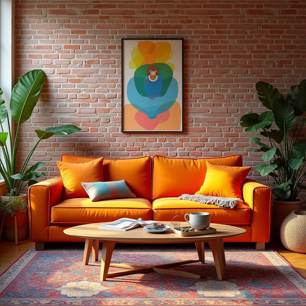 Brick Wall Living Room 28