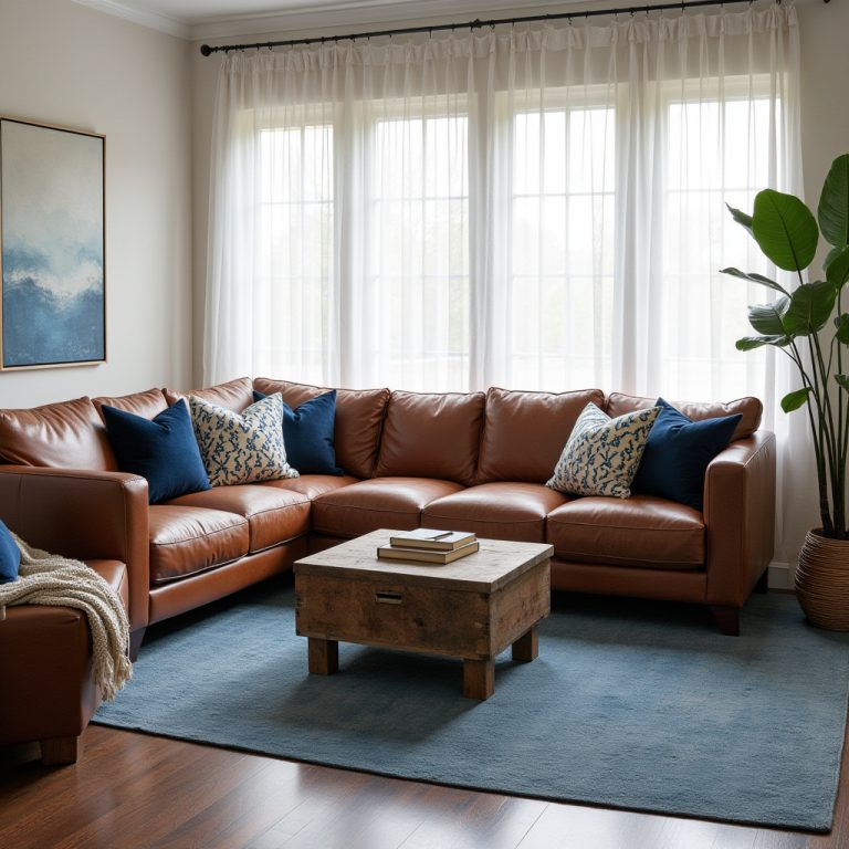 Brown And Blue Living Room 1