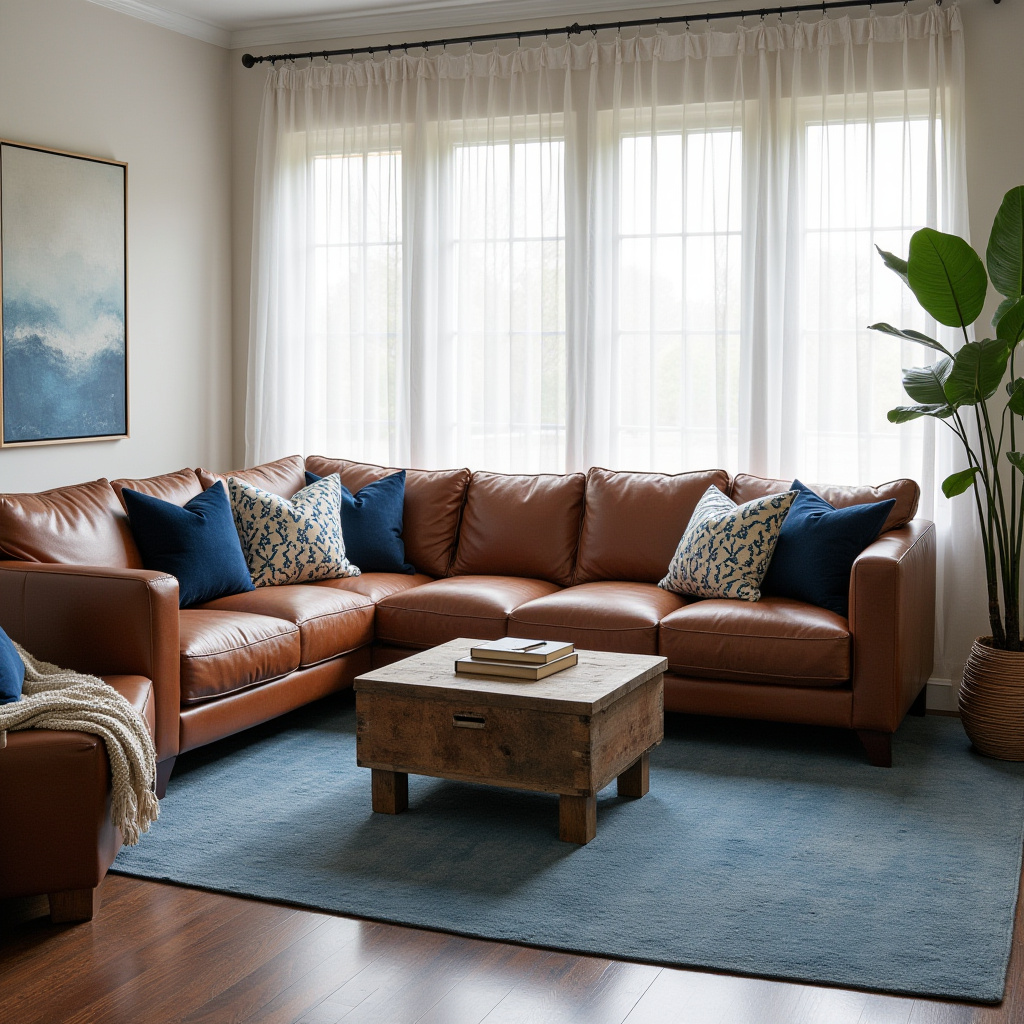 Brown And Blue Living Room 1