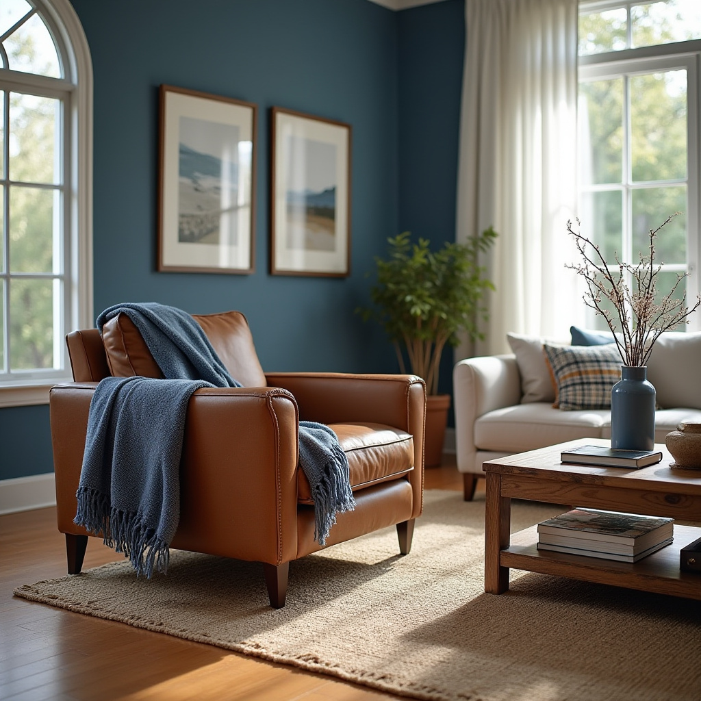 Brown And Blue Living Room 2