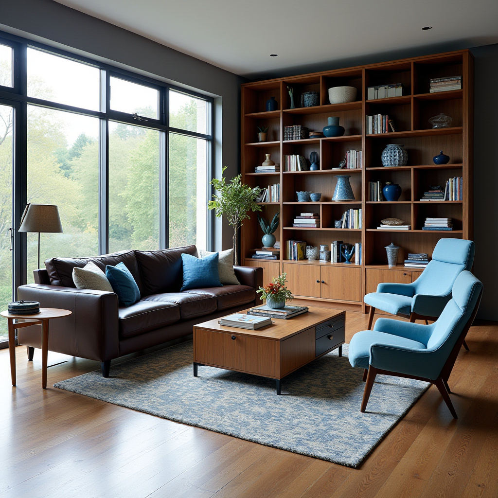 Brown And Blue Living Room 4