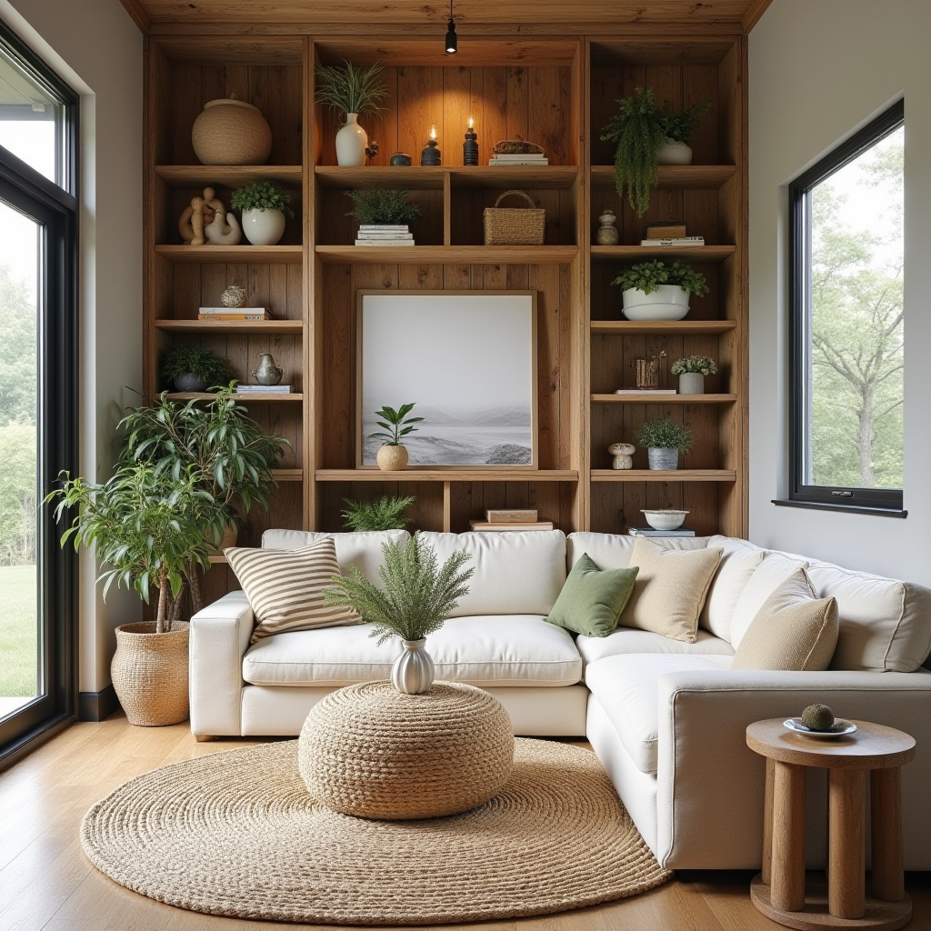 Built In Wall Shelves Living Room 10