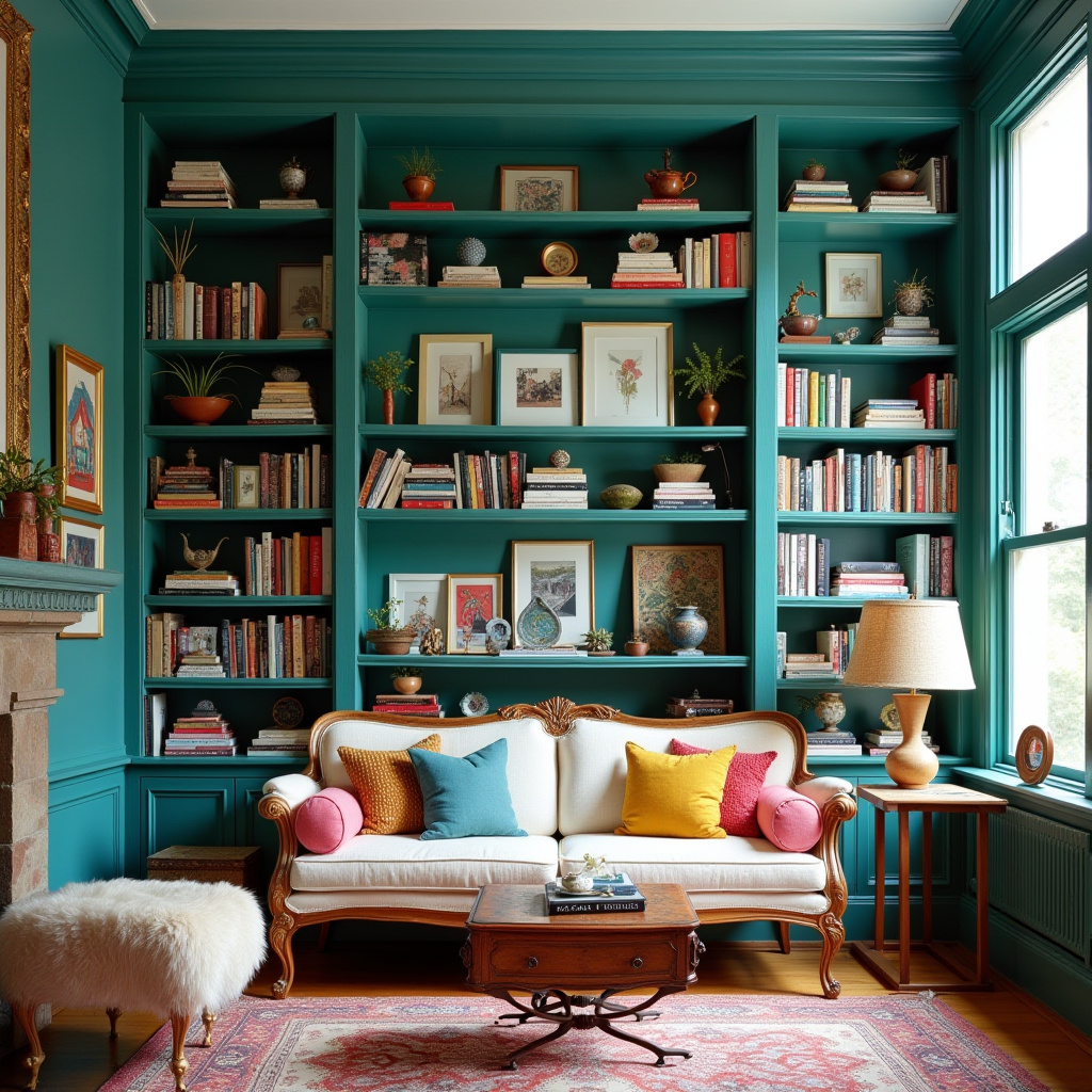 Built In Wall Shelves Living Room 14