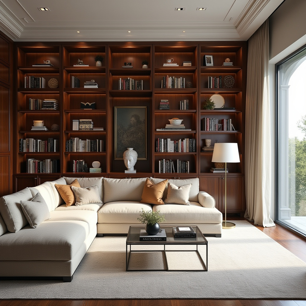 Built In Wall Shelves Living Room 15