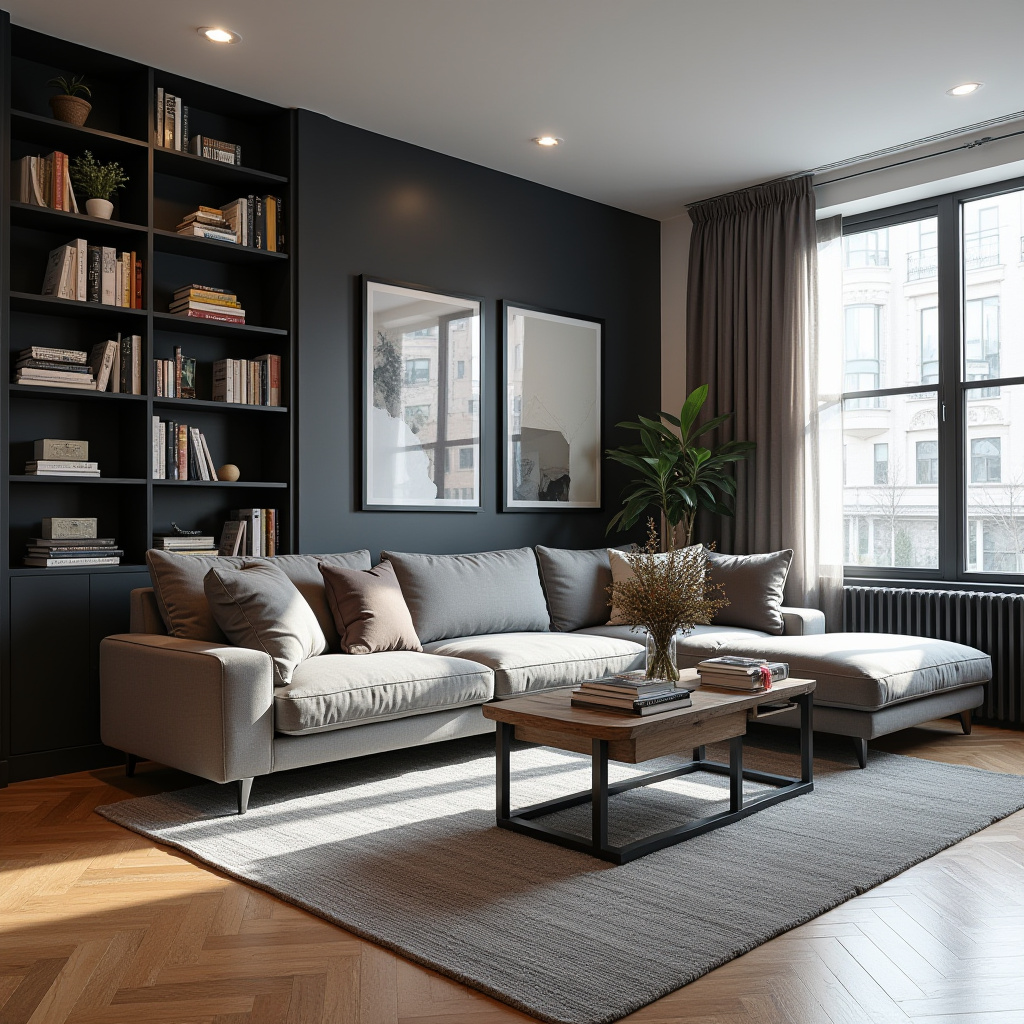 Built In Wall Shelves Living Room 17