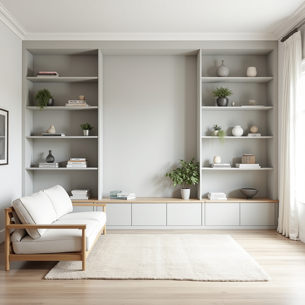 Built In Wall Shelves Living Room 18