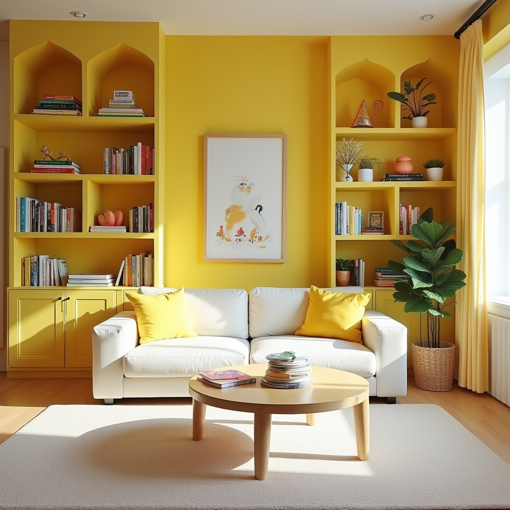 Built In Wall Shelves Living Room 22