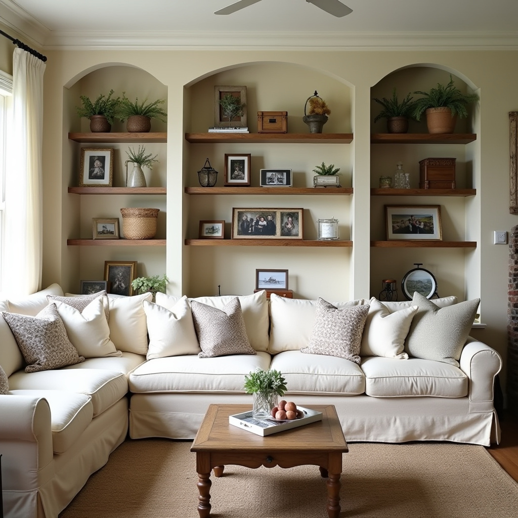 Built In Wall Shelves Living Room 29