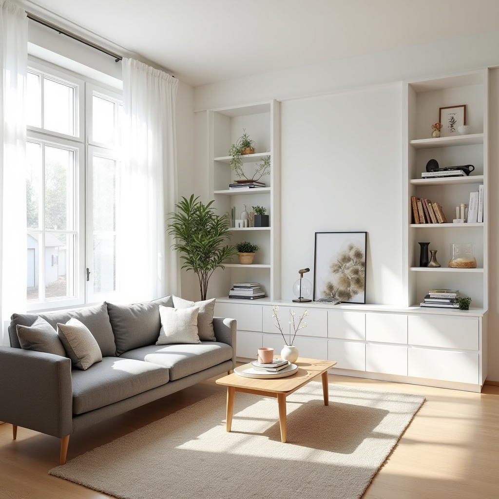 Built In Wall Shelves Living Room 3