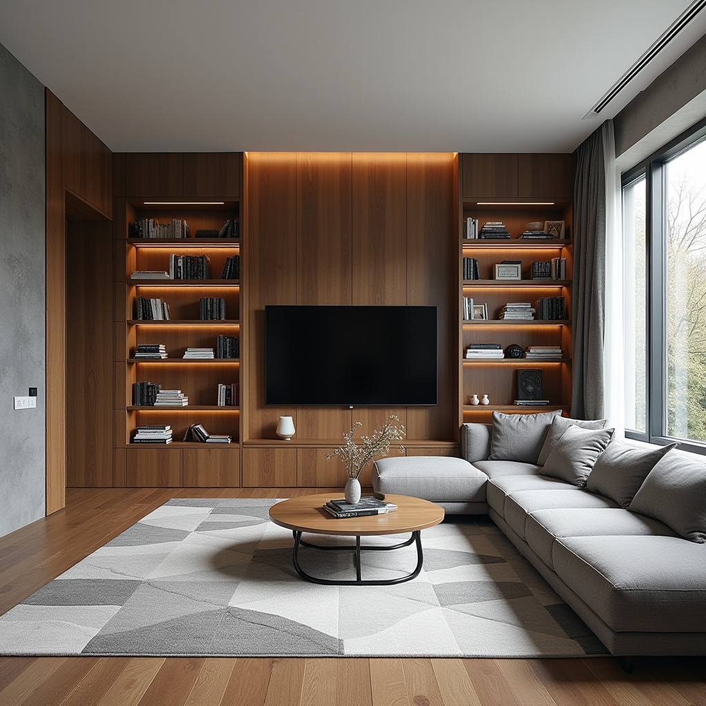 Built In Wall Shelves Living Room 30