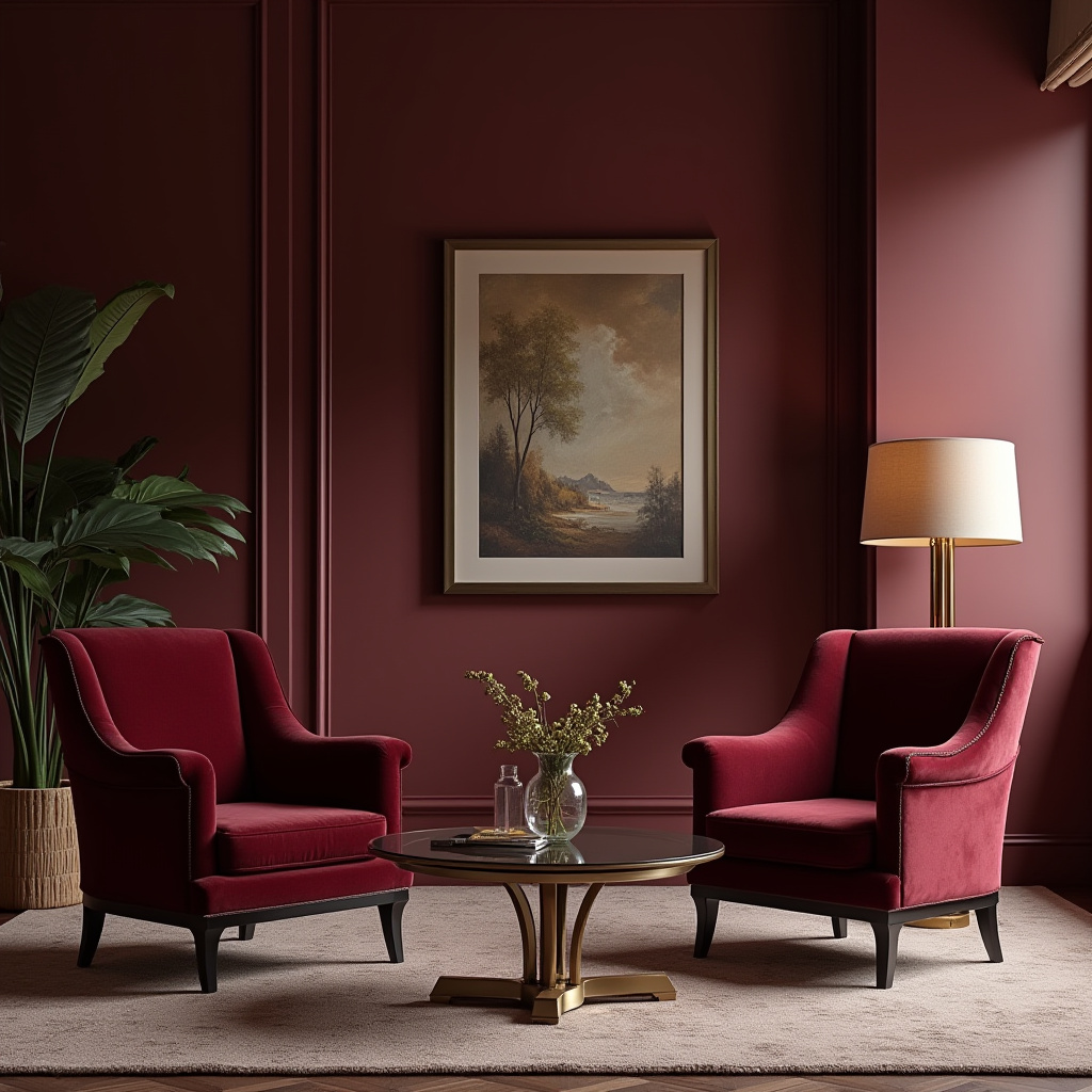 Burgundy Living Room 14