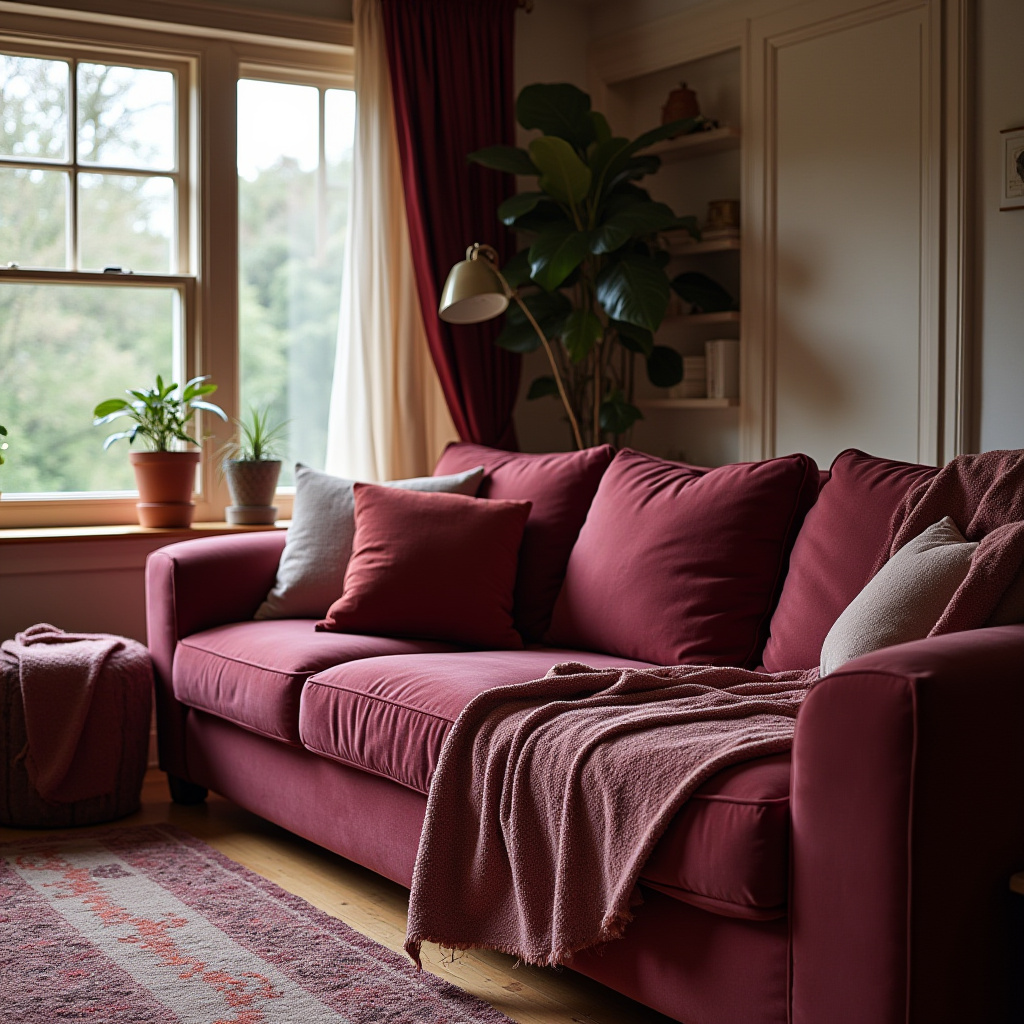 Burgundy Living Room 24