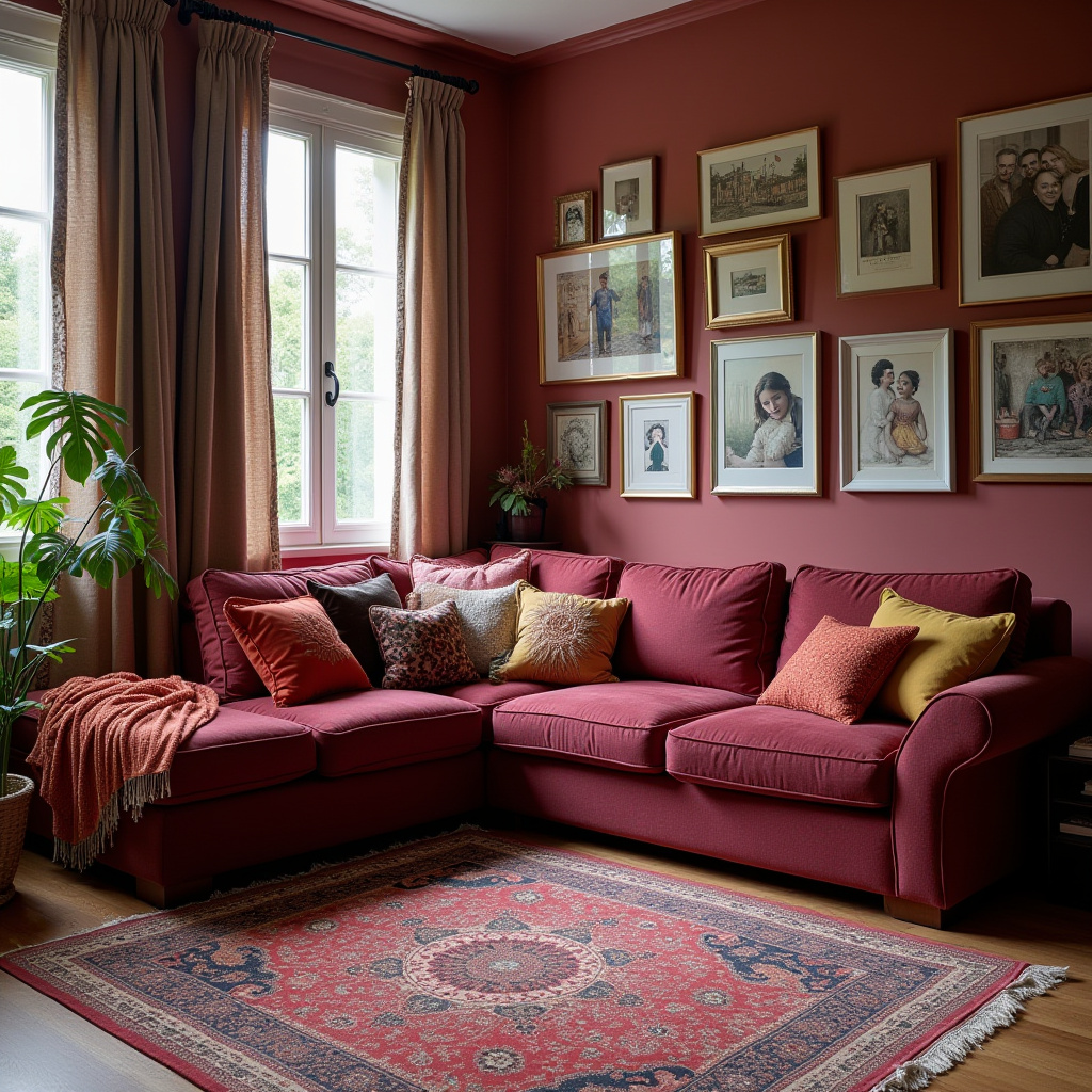 Burgundy Living Room 27
