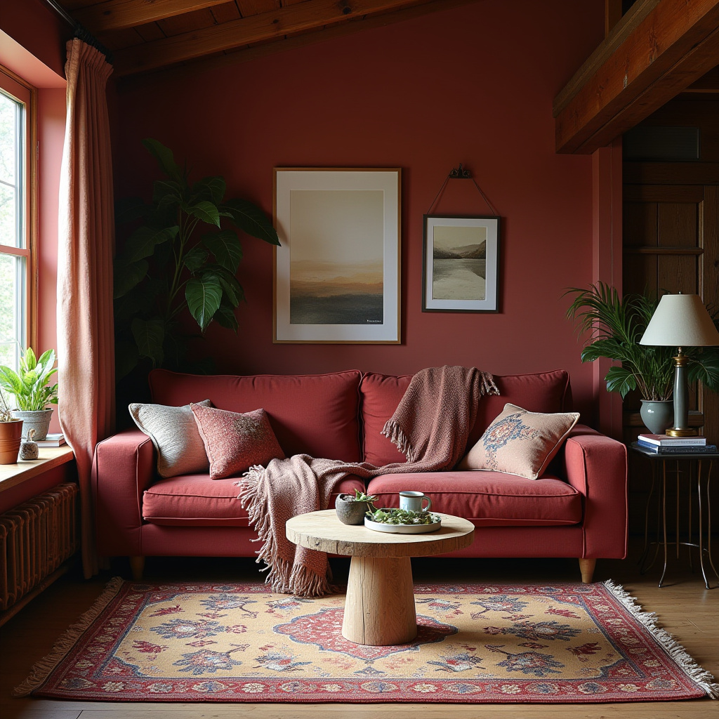 Burgundy Living Room 30