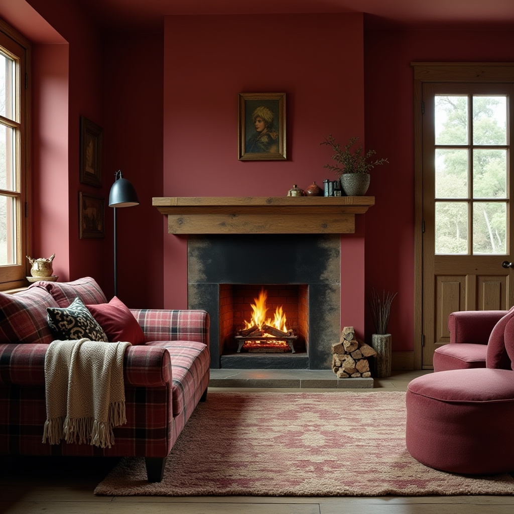 Burgundy Living Room 5