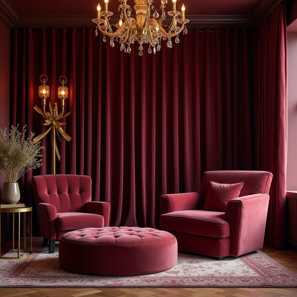 Burgundy Living Room 7
