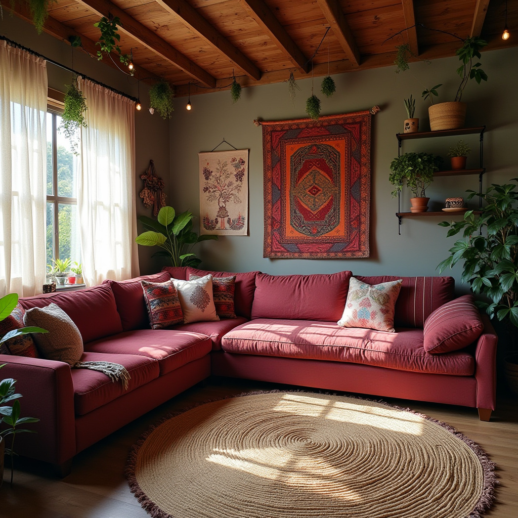 Burgundy Living Room 8