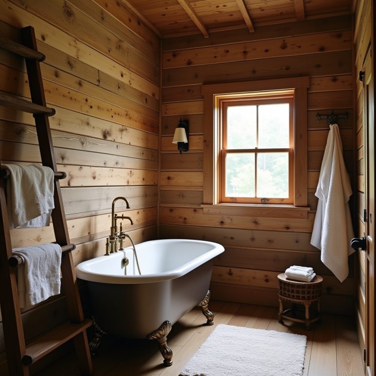 Cabin Bathroom Ideas Rustic 1