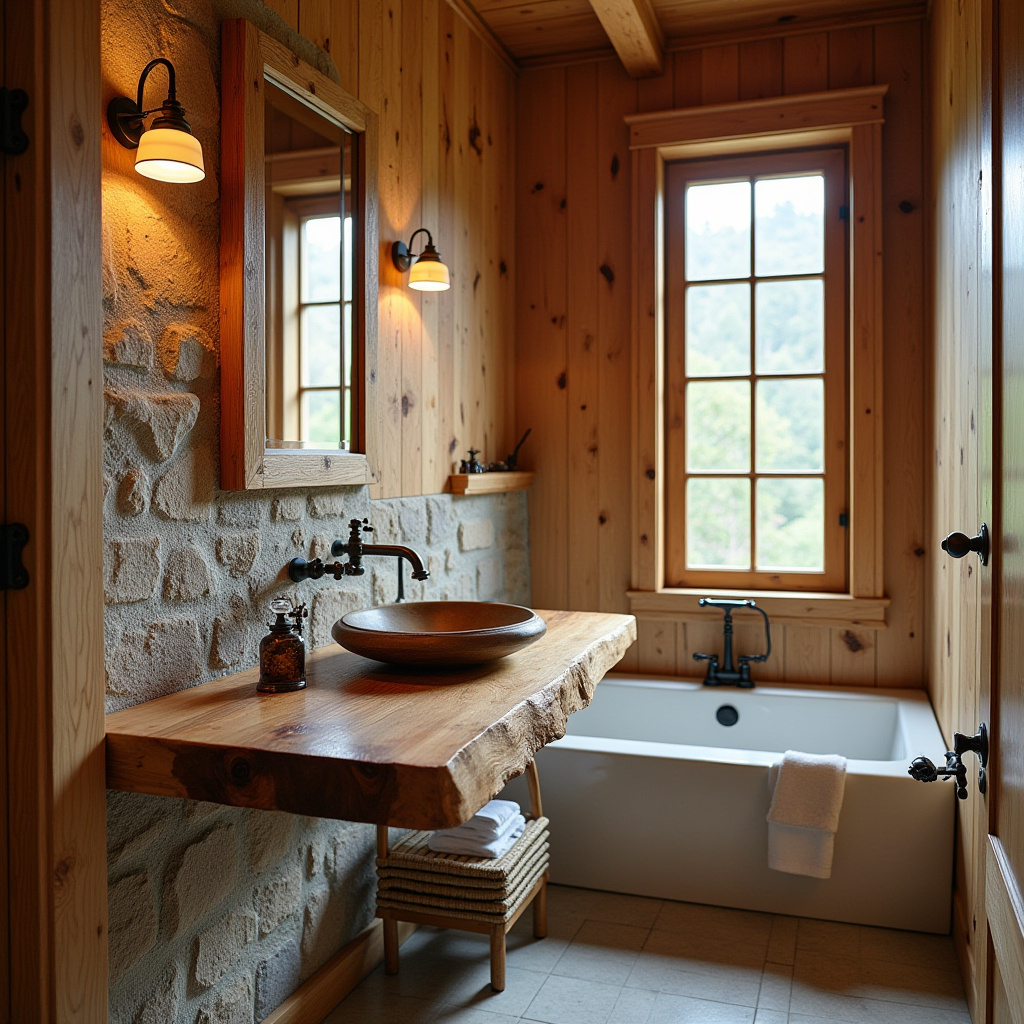 Cabin Bathroom Ideas Rustic 11