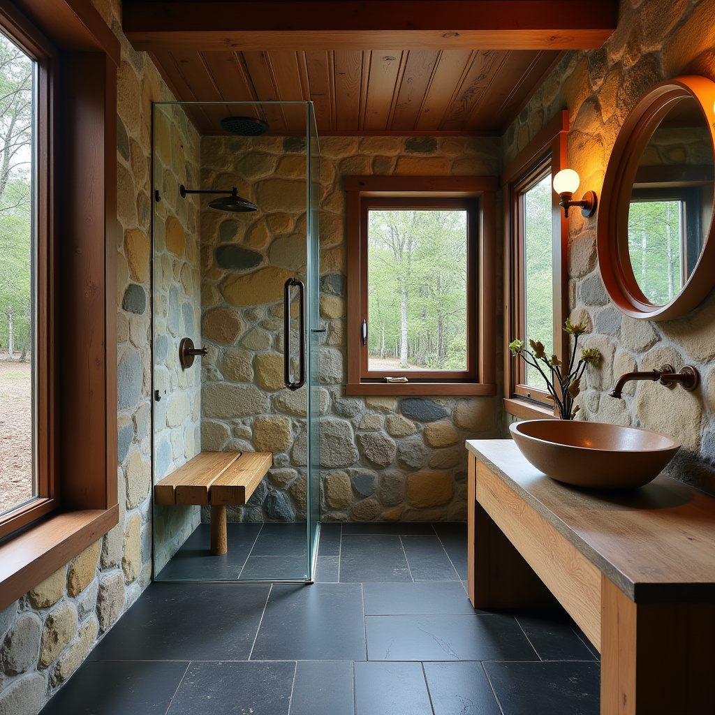 Cabin Bathroom Ideas Rustic 18
