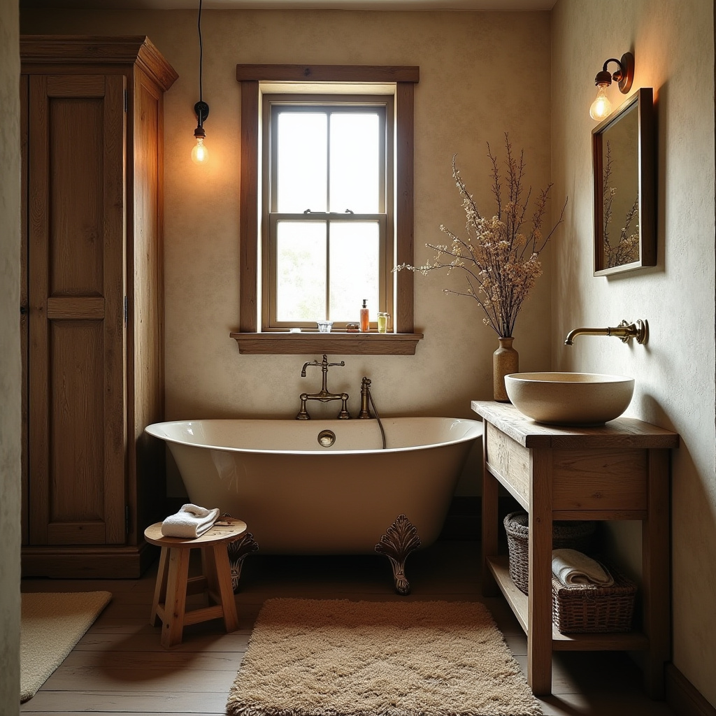 Cabin Bathroom Ideas Rustic 23