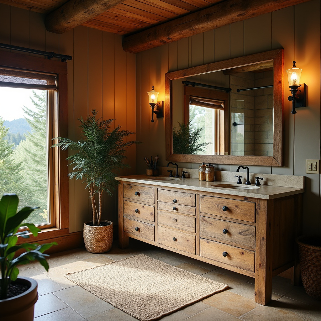 Cabin Bathroom Ideas Rustic 3