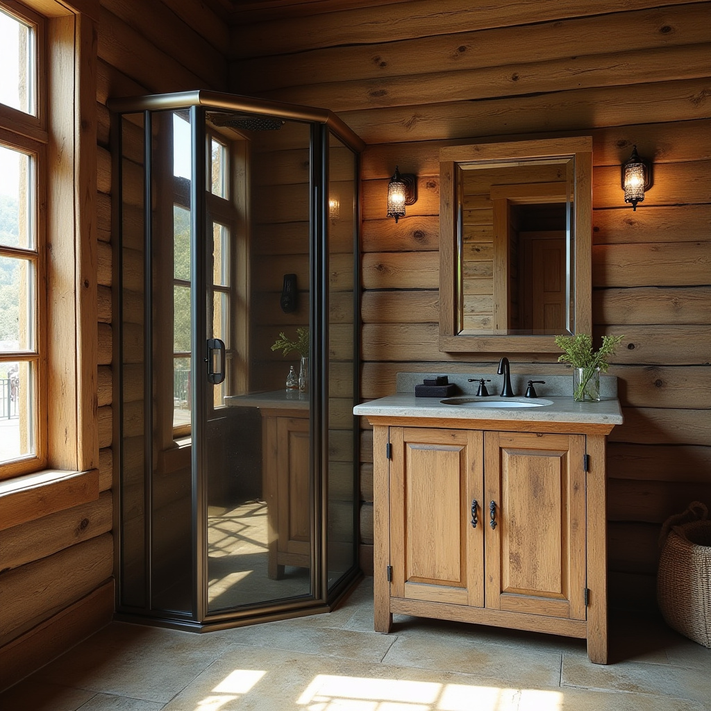 Cabin Bathroom Ideas Rustic 6