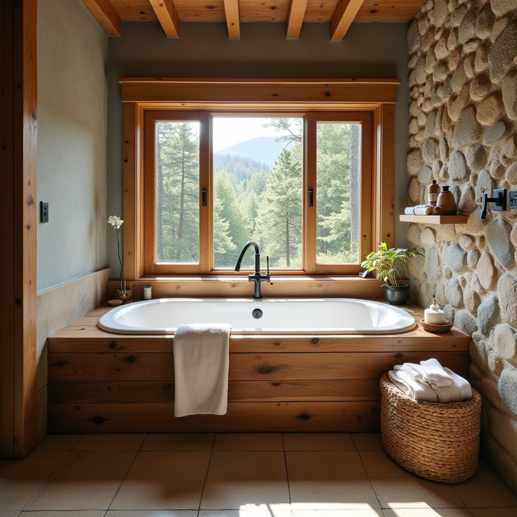Cabin Bathroom Ideas Rustic 7