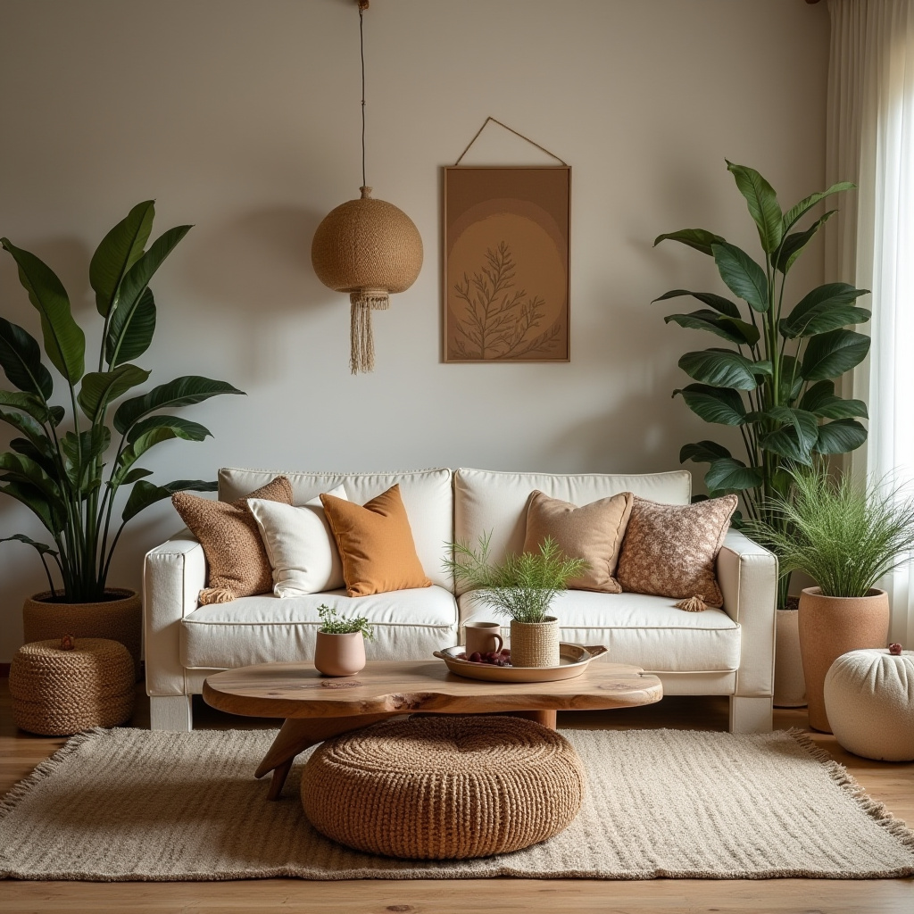 Cozy Boho Living Room 11