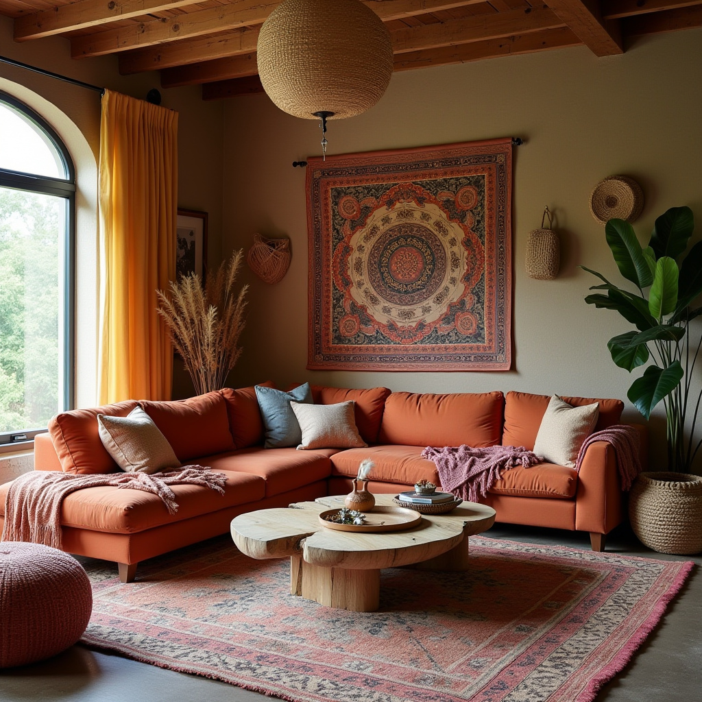 Cozy Boho Living Room 12