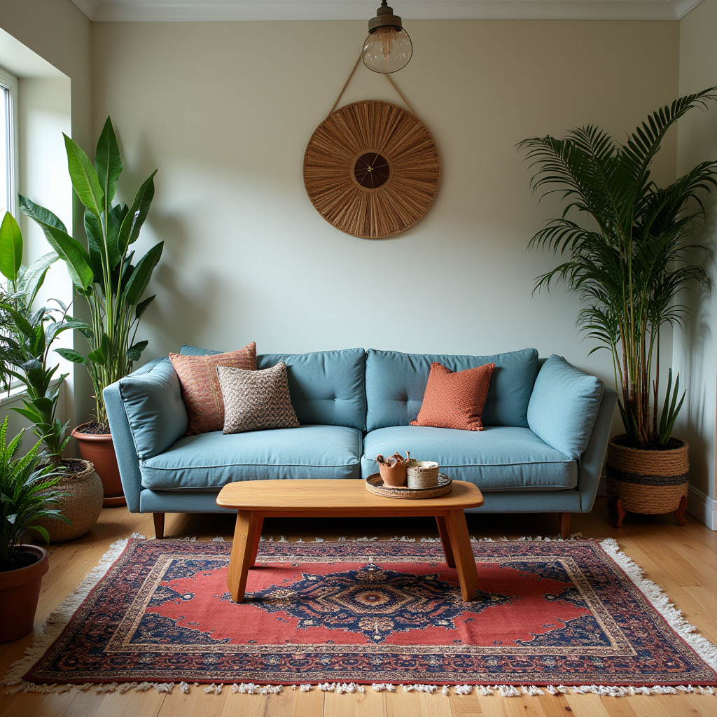 Cozy Boho Living Room 13