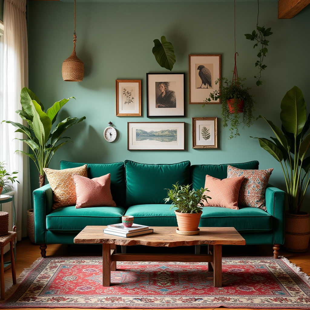 Cozy Boho Living Room 19