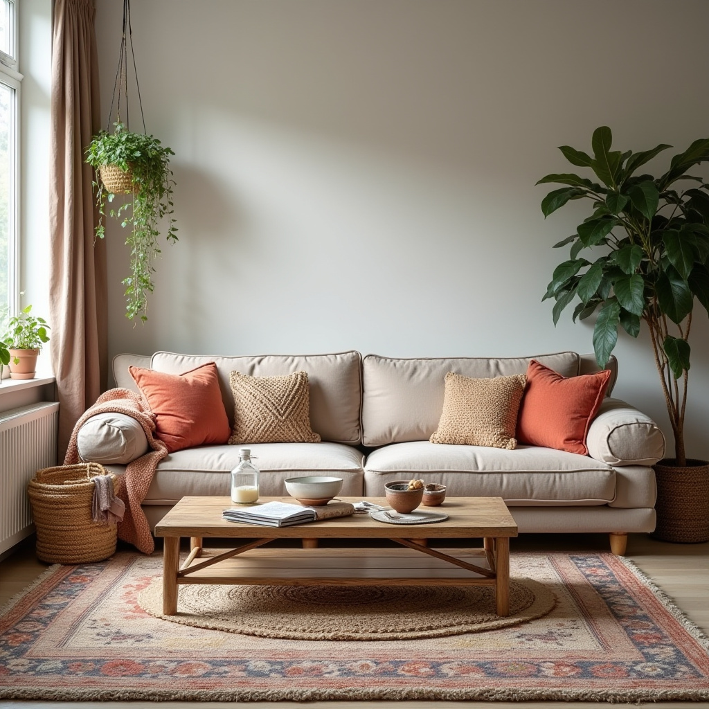 Cozy Boho Living Room 24