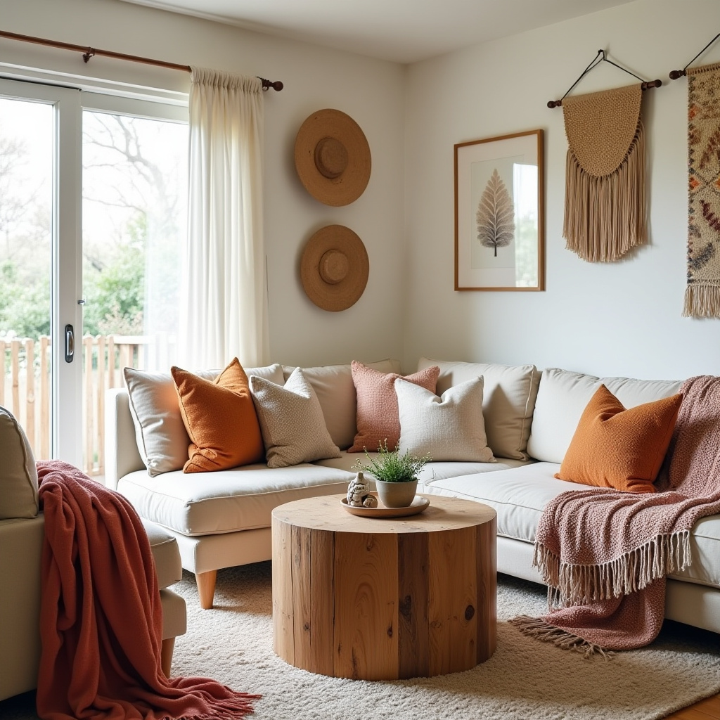 Cozy Boho Living Room 25