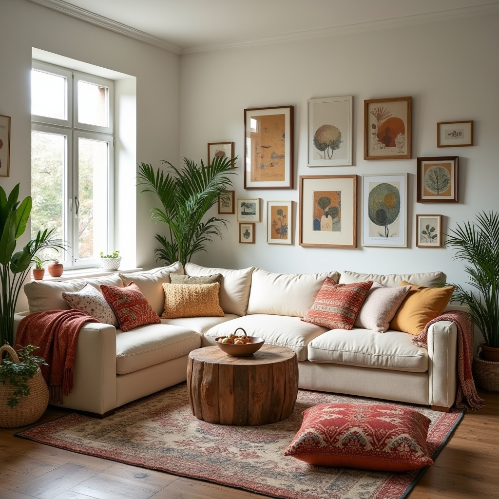 Cozy Boho Living Room 29