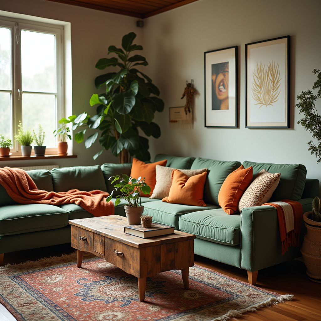 Cozy Boho Living Room 30