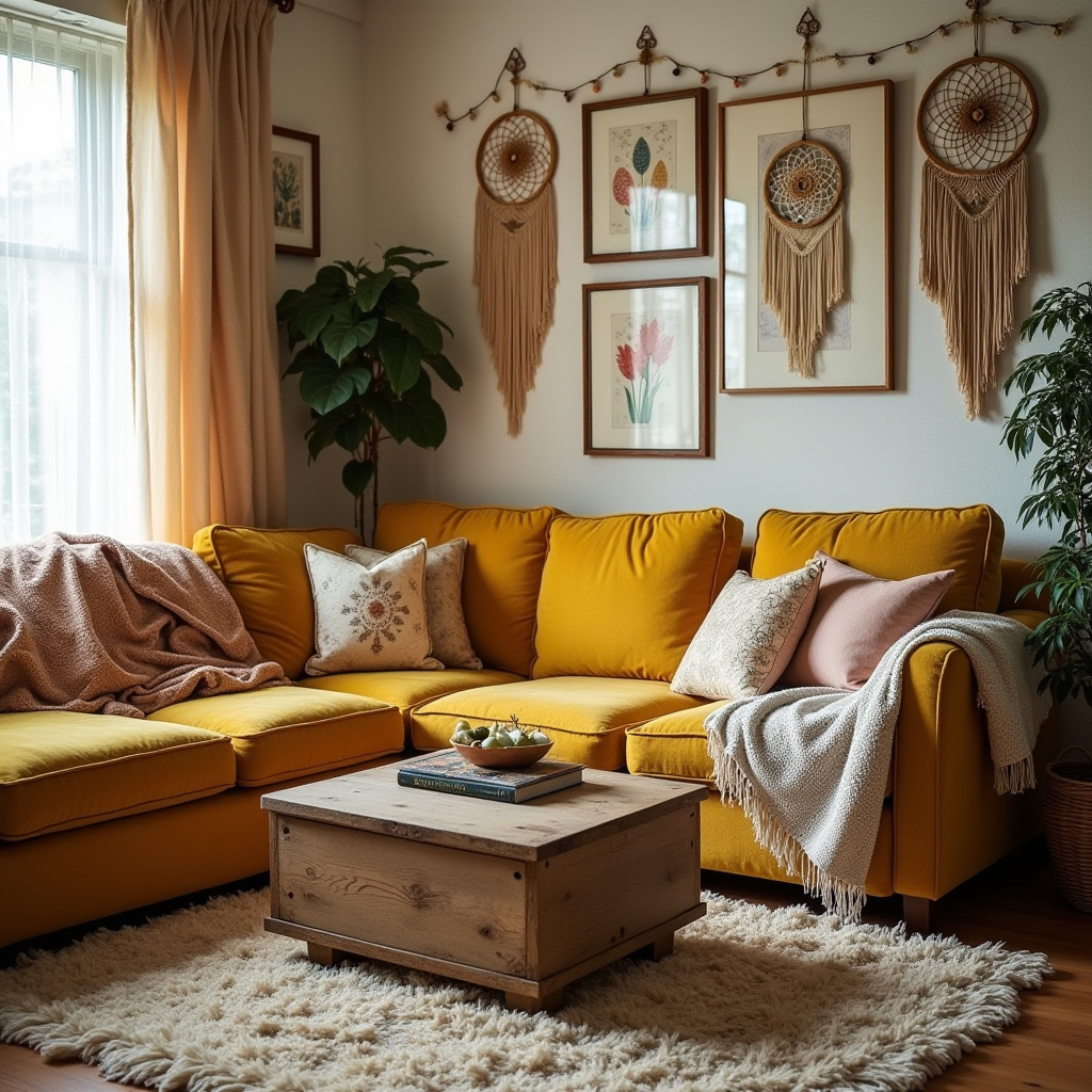 Cozy Boho Living Room 4