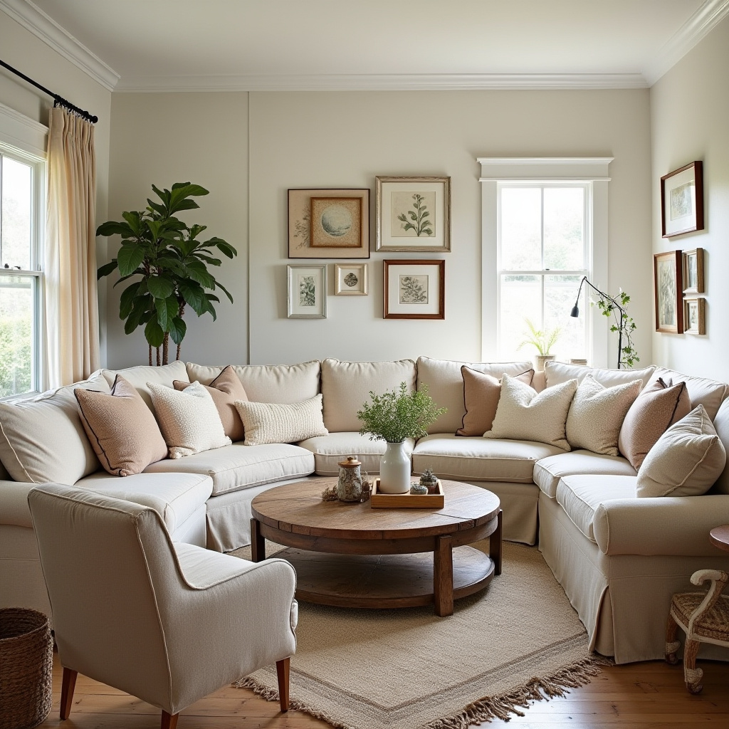 Cozy Farmhouse Living Room 15