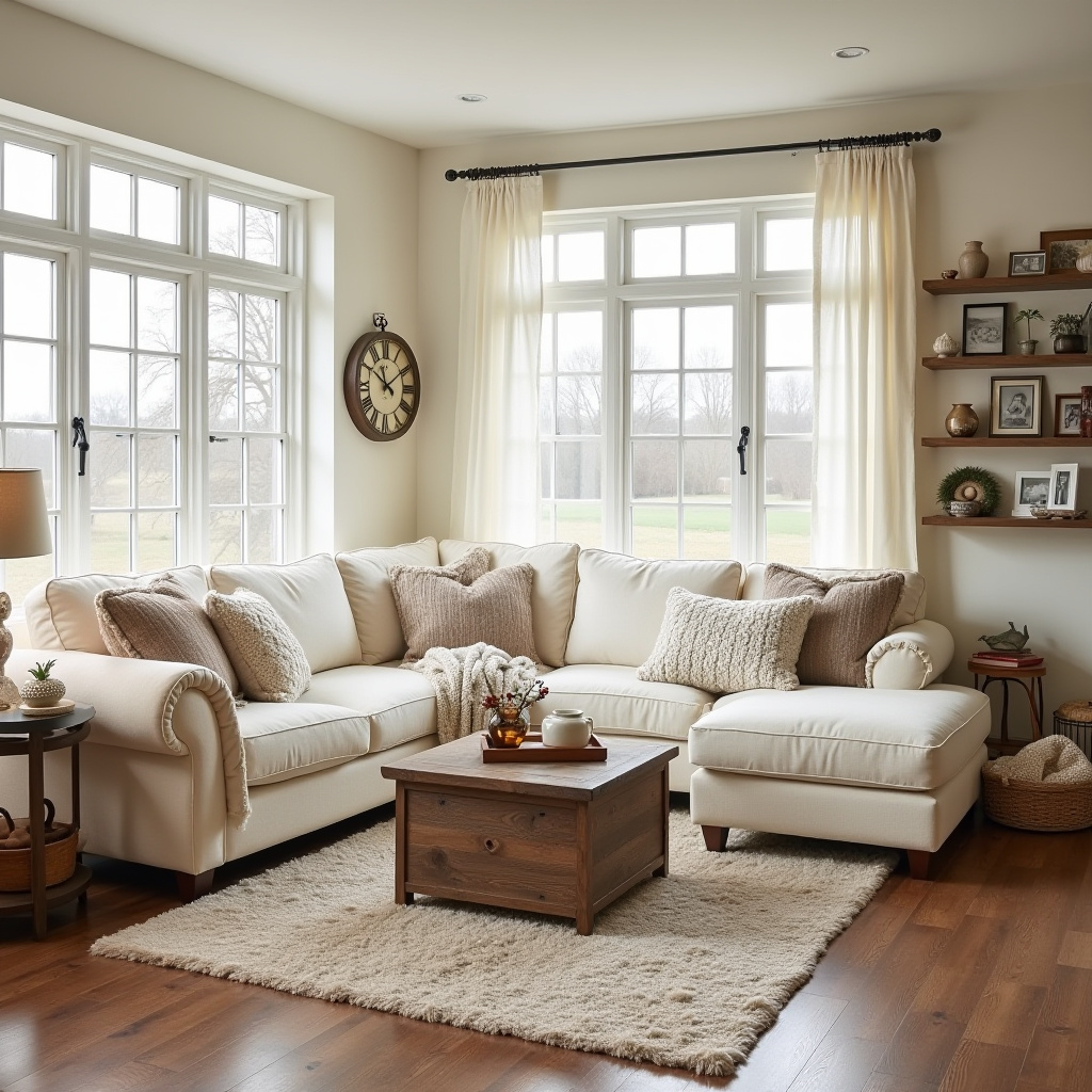 Cozy Farmhouse Living Room 24