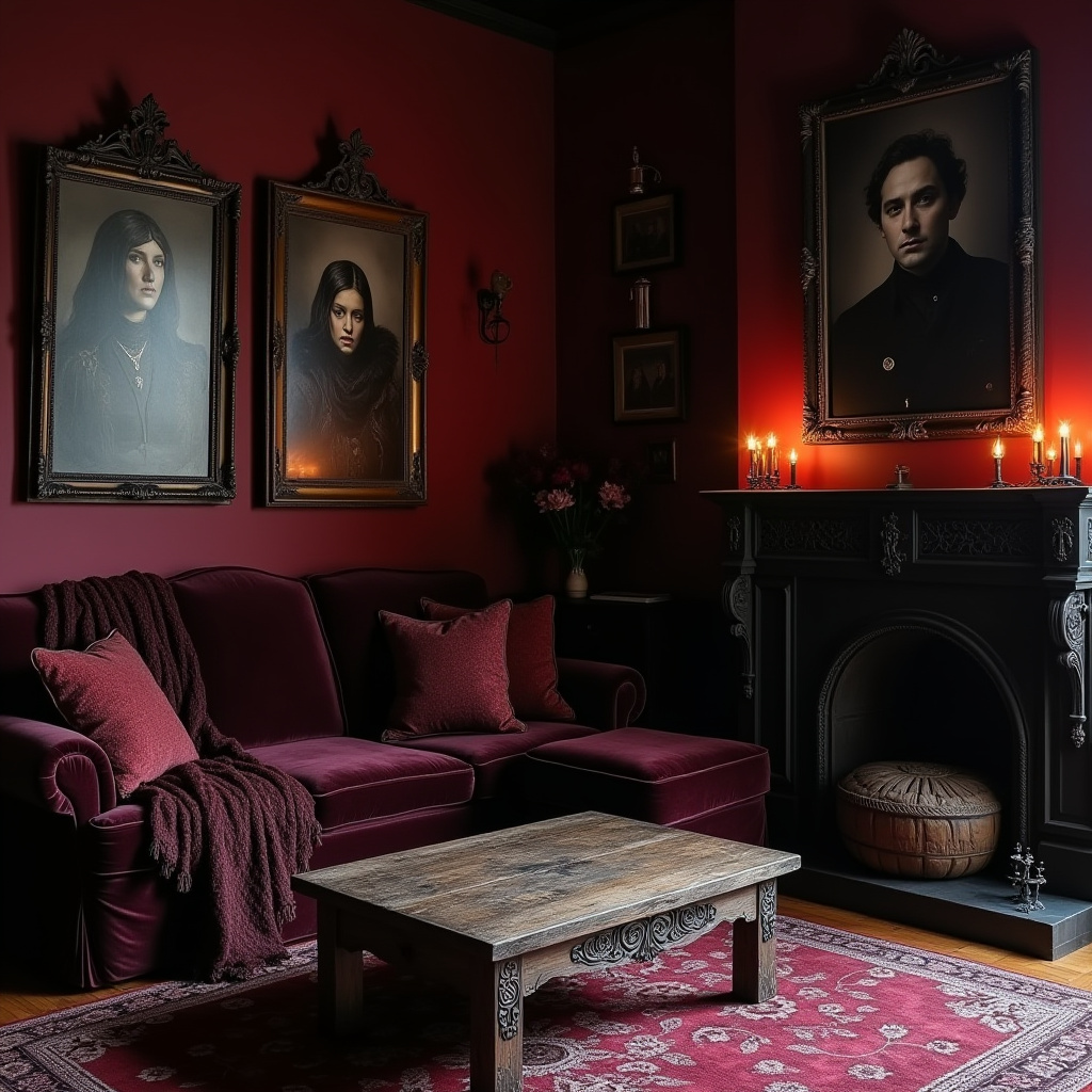 Cozy Gothic Living Room 1