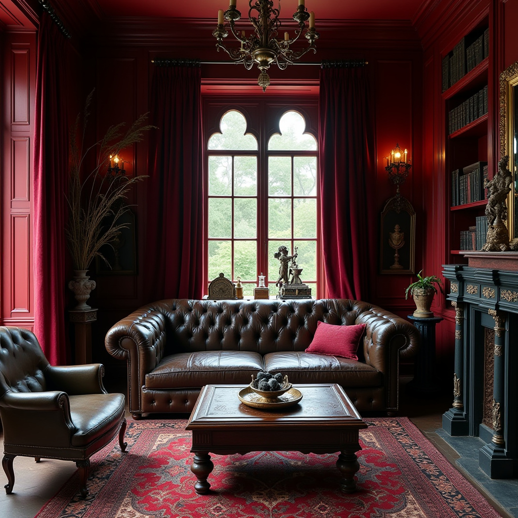 Cozy Gothic Living Room 10