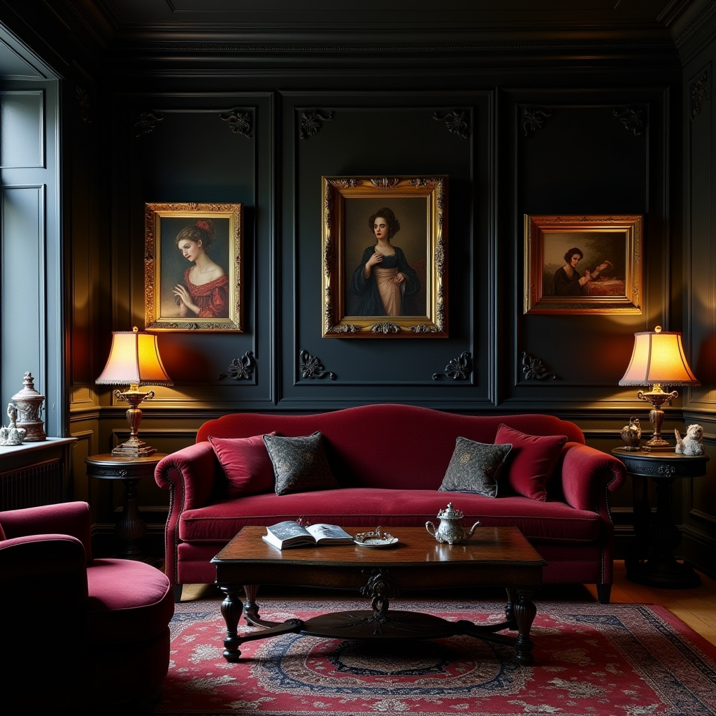 Cozy Gothic Living Room 12