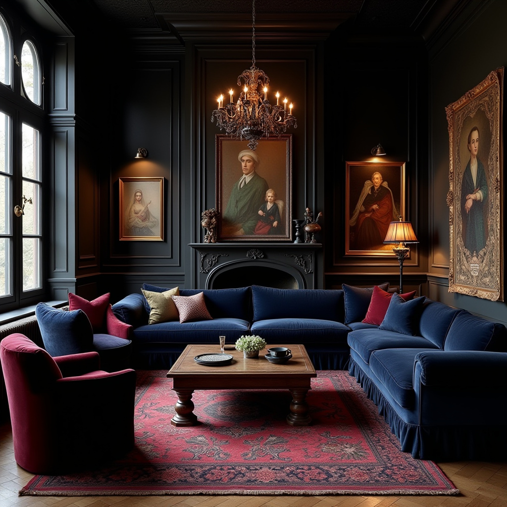 Cozy Gothic Living Room 15